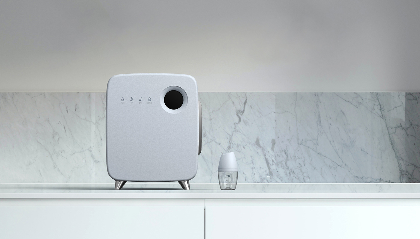 feeding bottle，Sterilizer，baby，ultraviolet rays，product design，