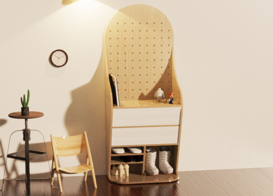 Entrance, home, shoe cabinet, storage, hole board，