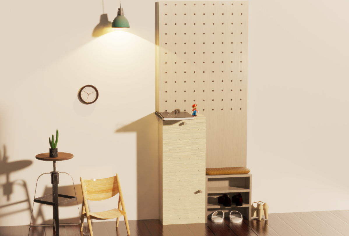 Entrance, home, shoe cabinet, storage, hole board，