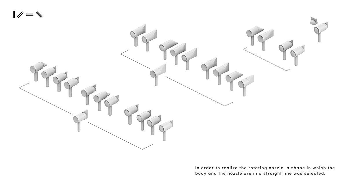 hair drier，product design，FLIP FLOP，cosmetology，Metal，