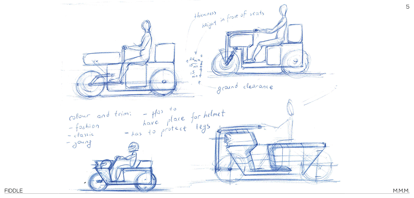 3D modeling，industrial design，Mobile travel，sketch，Scooter，