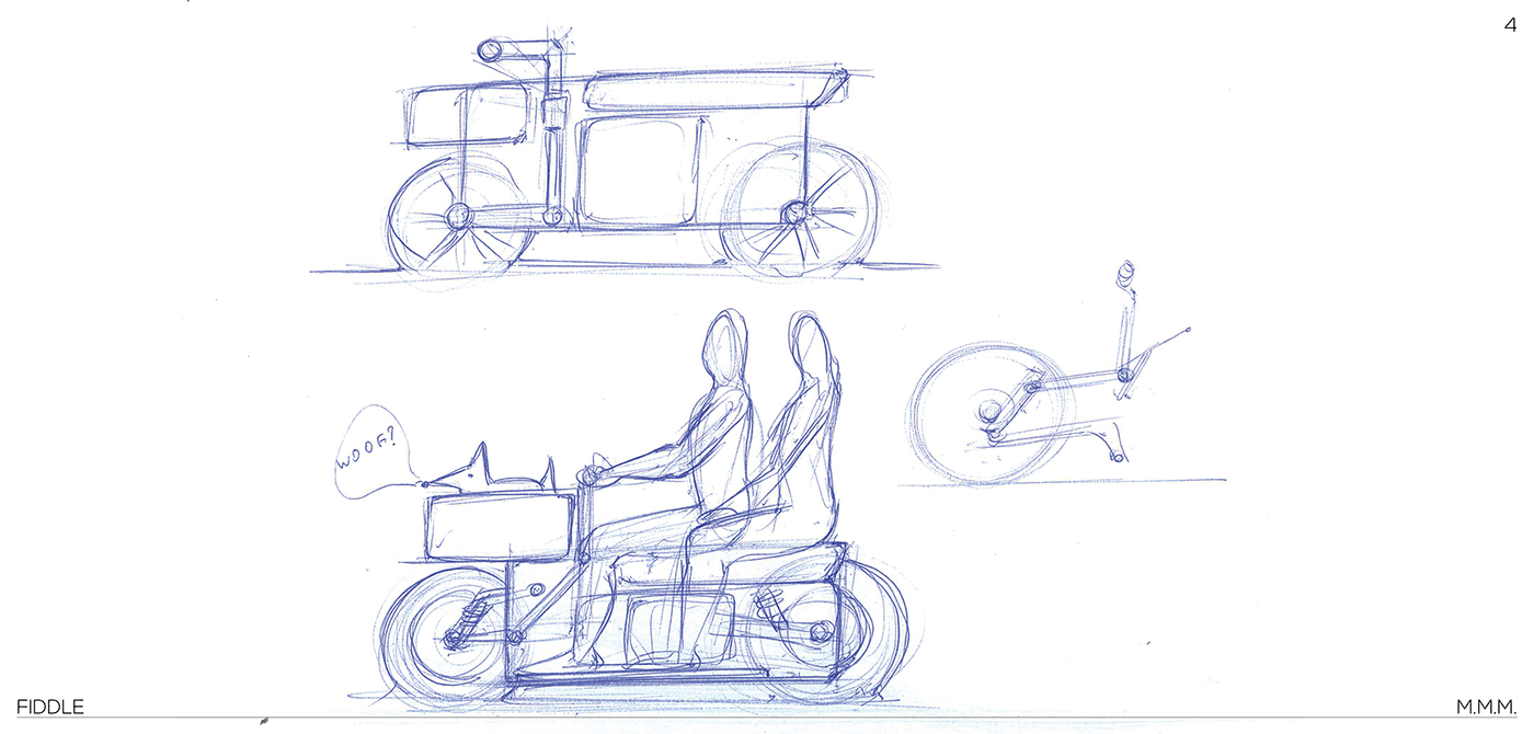 3D modeling，industrial design，Mobile travel，sketch，Scooter，