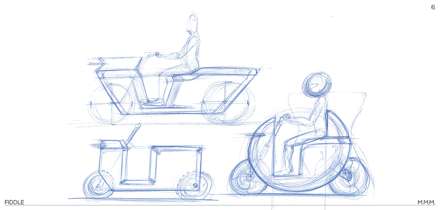 3D modeling，industrial design，Mobile travel，sketch，Scooter，