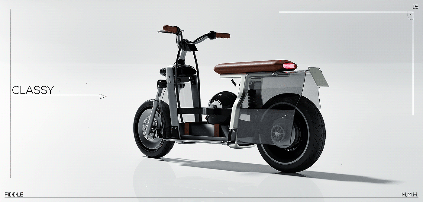 3D modeling，industrial design，Mobile travel，sketch，Scooter，