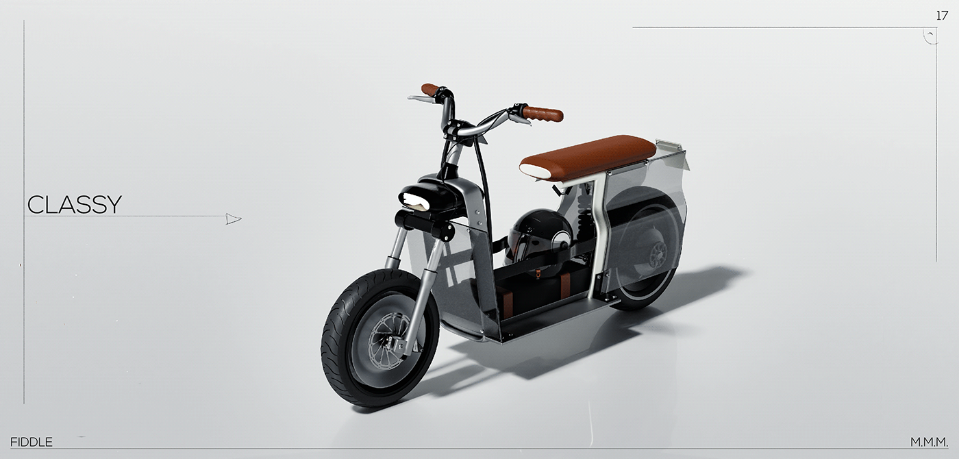 3D modeling，industrial design，Mobile travel，sketch，Scooter，
