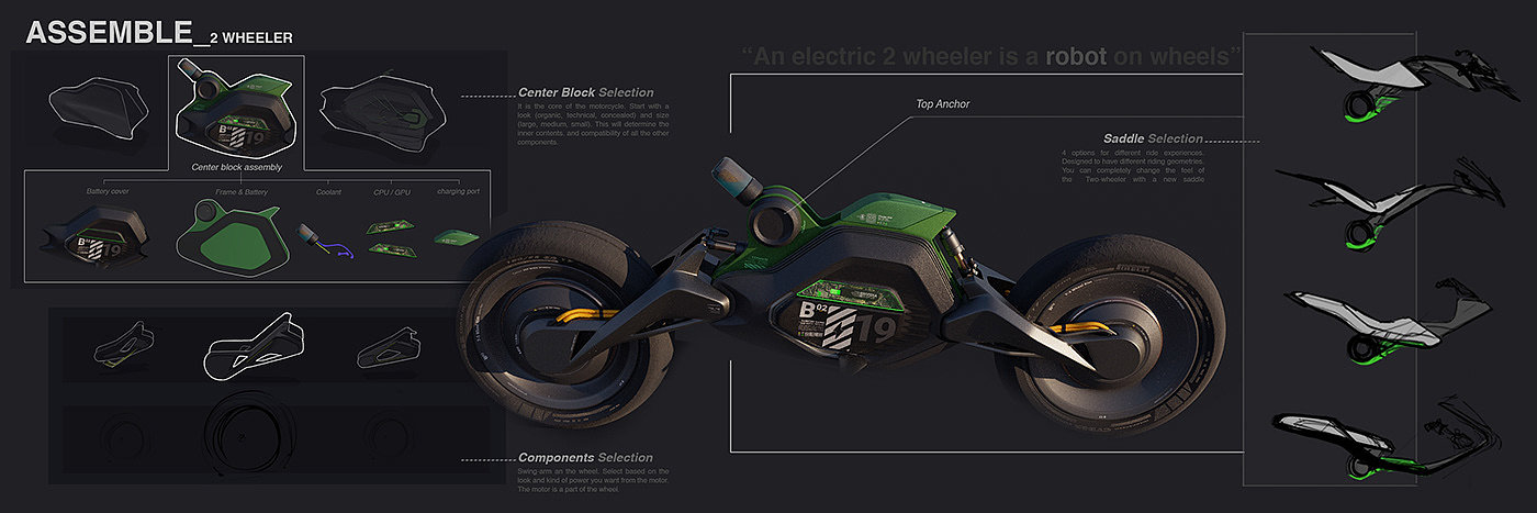 bmw，Yingweida，motorboat，conceptual design，Cyberpunk，motorcycle，industrial design，