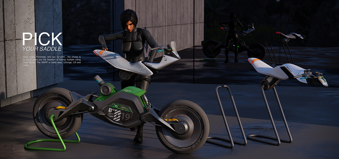 bmw，Yingweida，motorboat，conceptual design，Cyberpunk，motorcycle，industrial design，