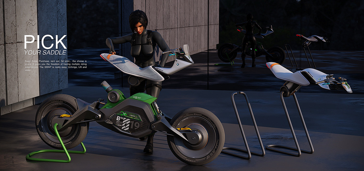 bmw，Yingweida，motorboat，conceptual design，Cyberpunk，motorcycle，industrial design，