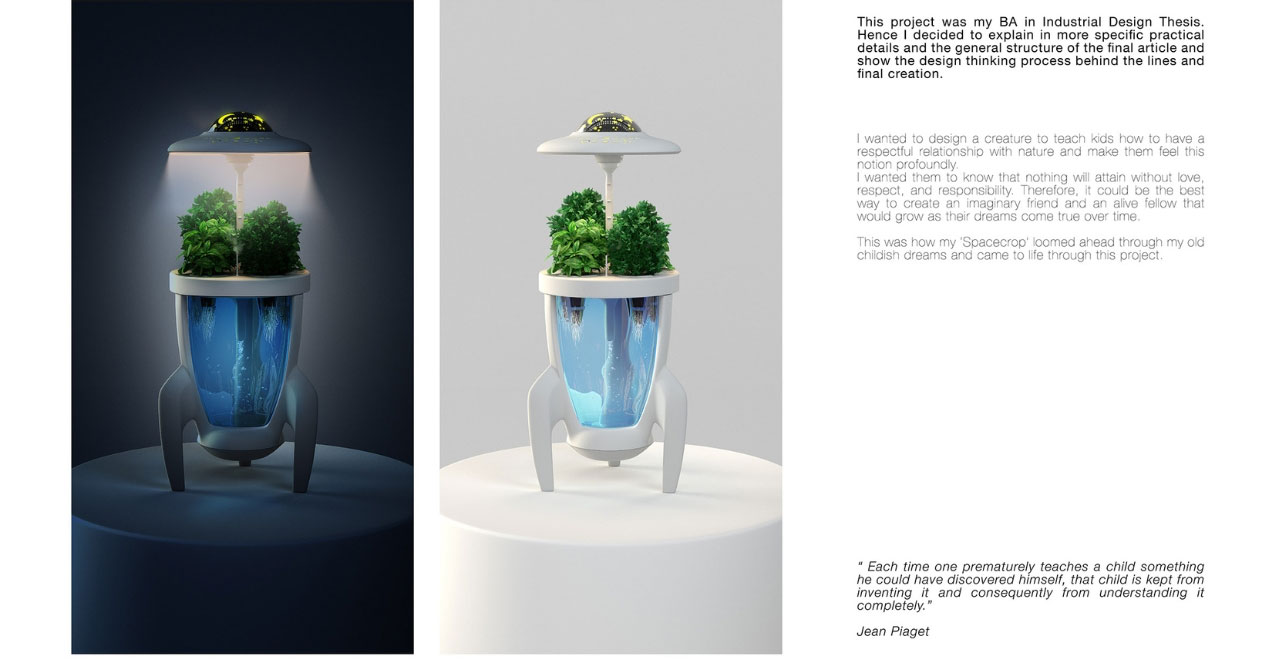 hydroponic equipment，two-in-one，Night light，Botany，product design，Spacecrop，