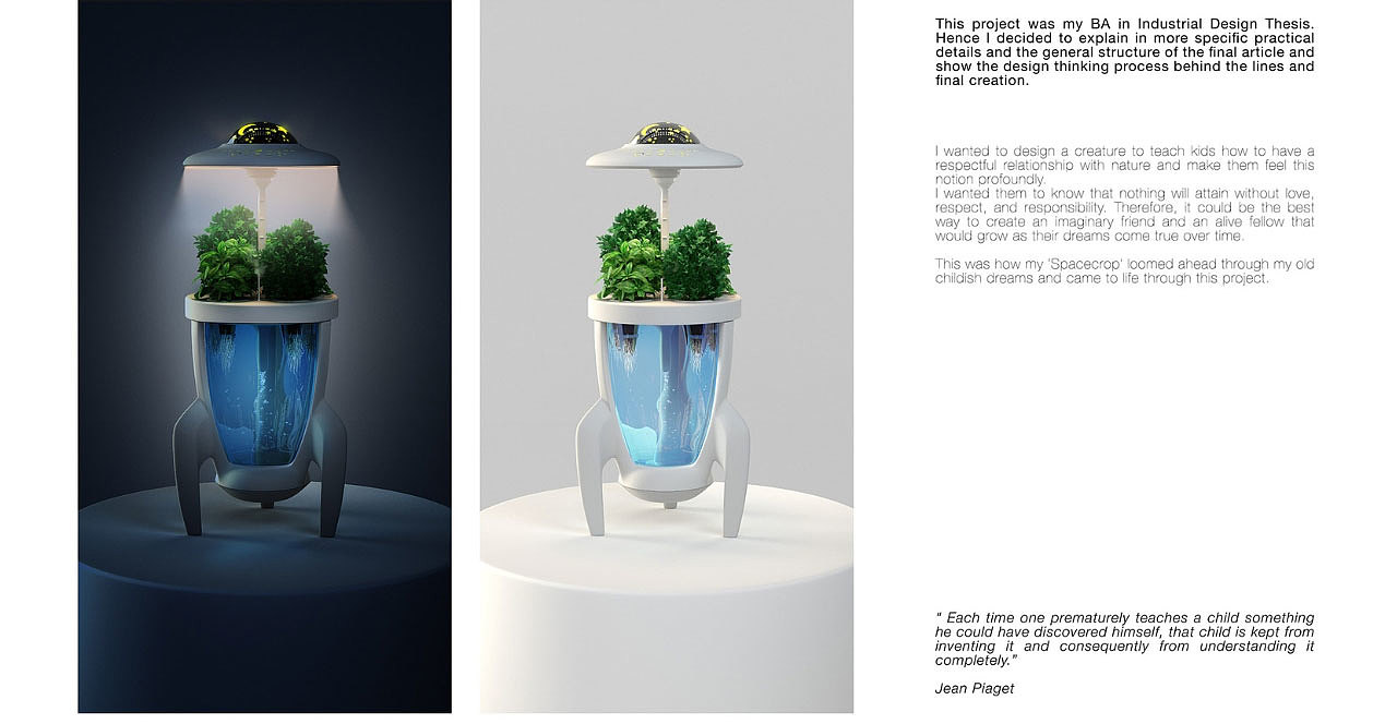 hydroponic equipment，two-in-one，Night light，Botany，product design，Spacecrop，