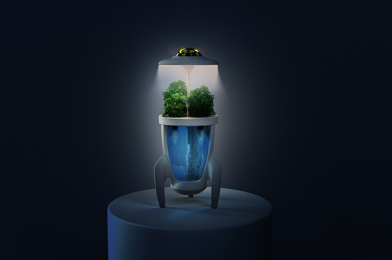 hydroponic equipment，two-in-one，Night light，Botany，product design，Spacecrop，