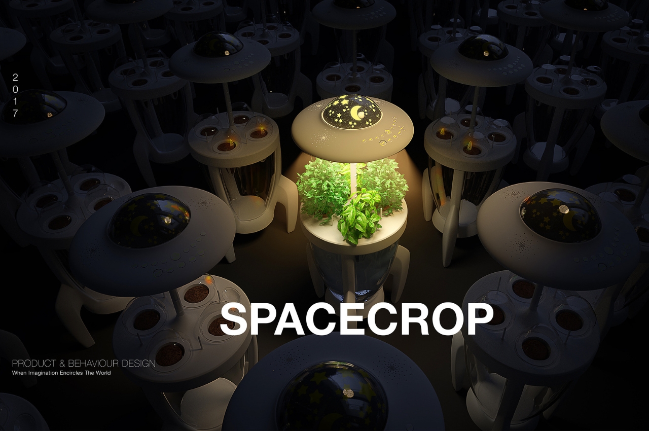 hydroponic equipment，two-in-one，Night light，Botany，product design，Spacecrop，