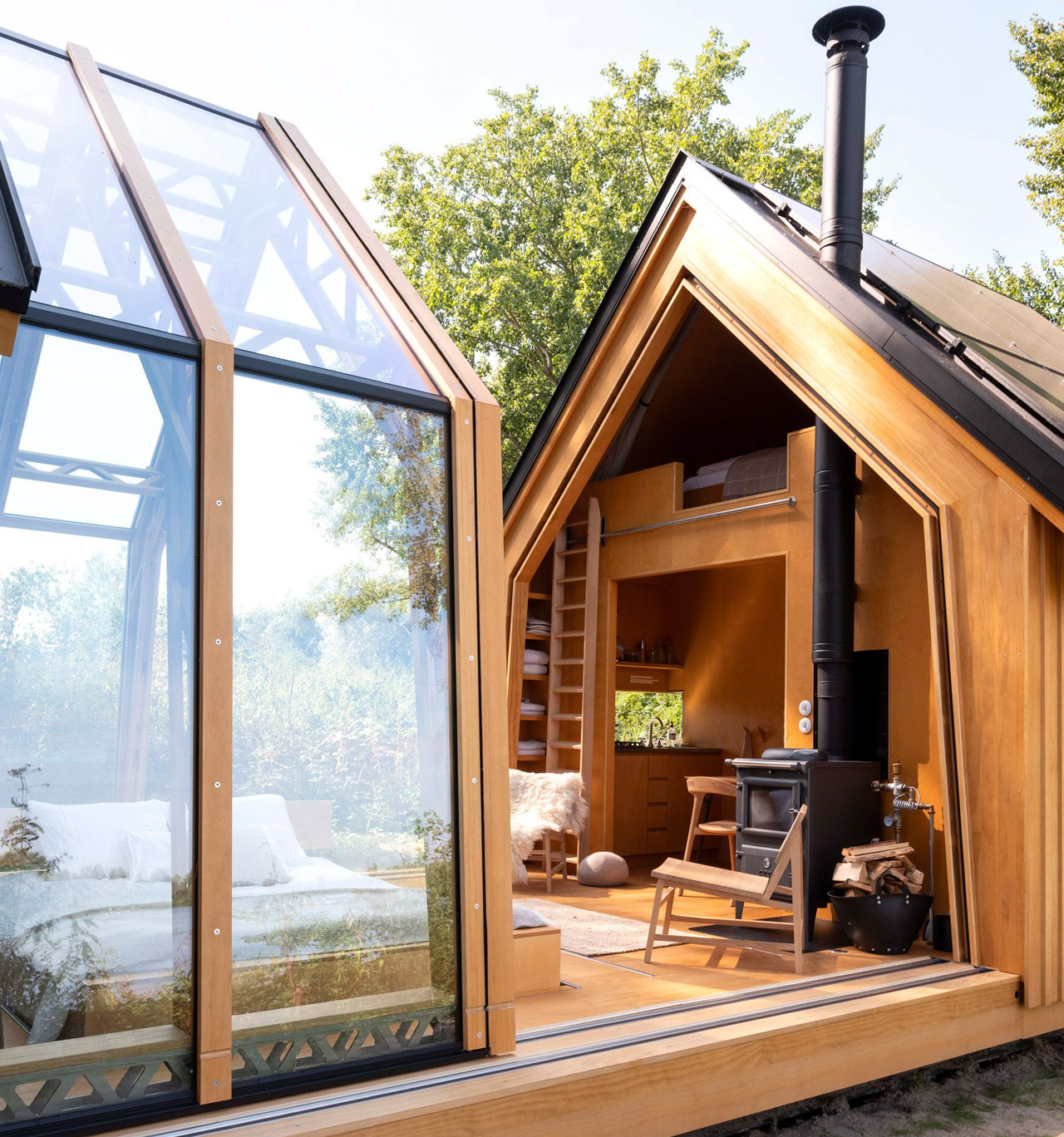 Anna Cottage，log cabin，CASPAR SCHOLS，building design，