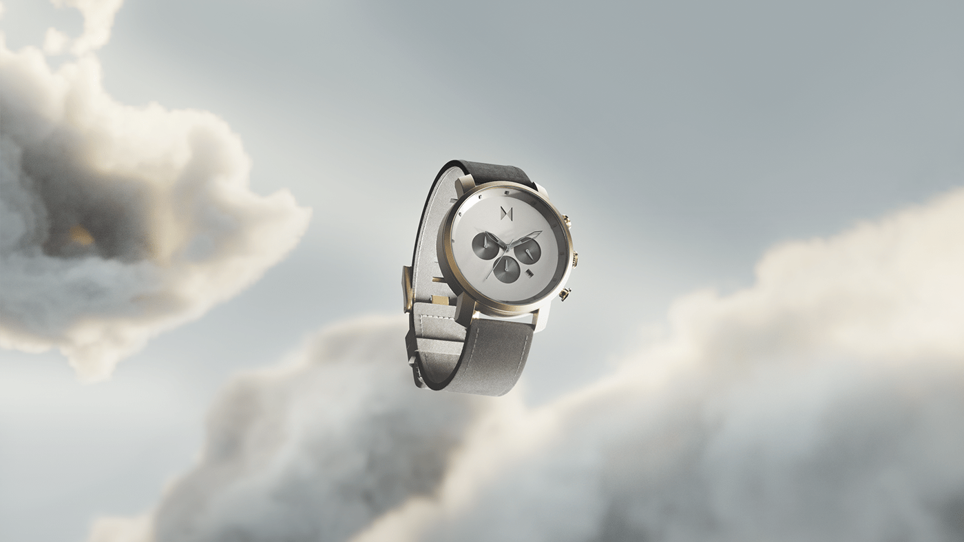 Computer image，3d，Wrist watch，clock，MVMT Cloud Break，broken cloud，