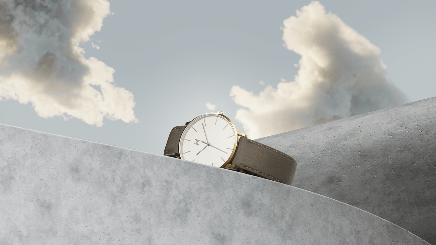 Computer image，3d，Wrist watch，clock，MVMT Cloud Break，broken cloud，