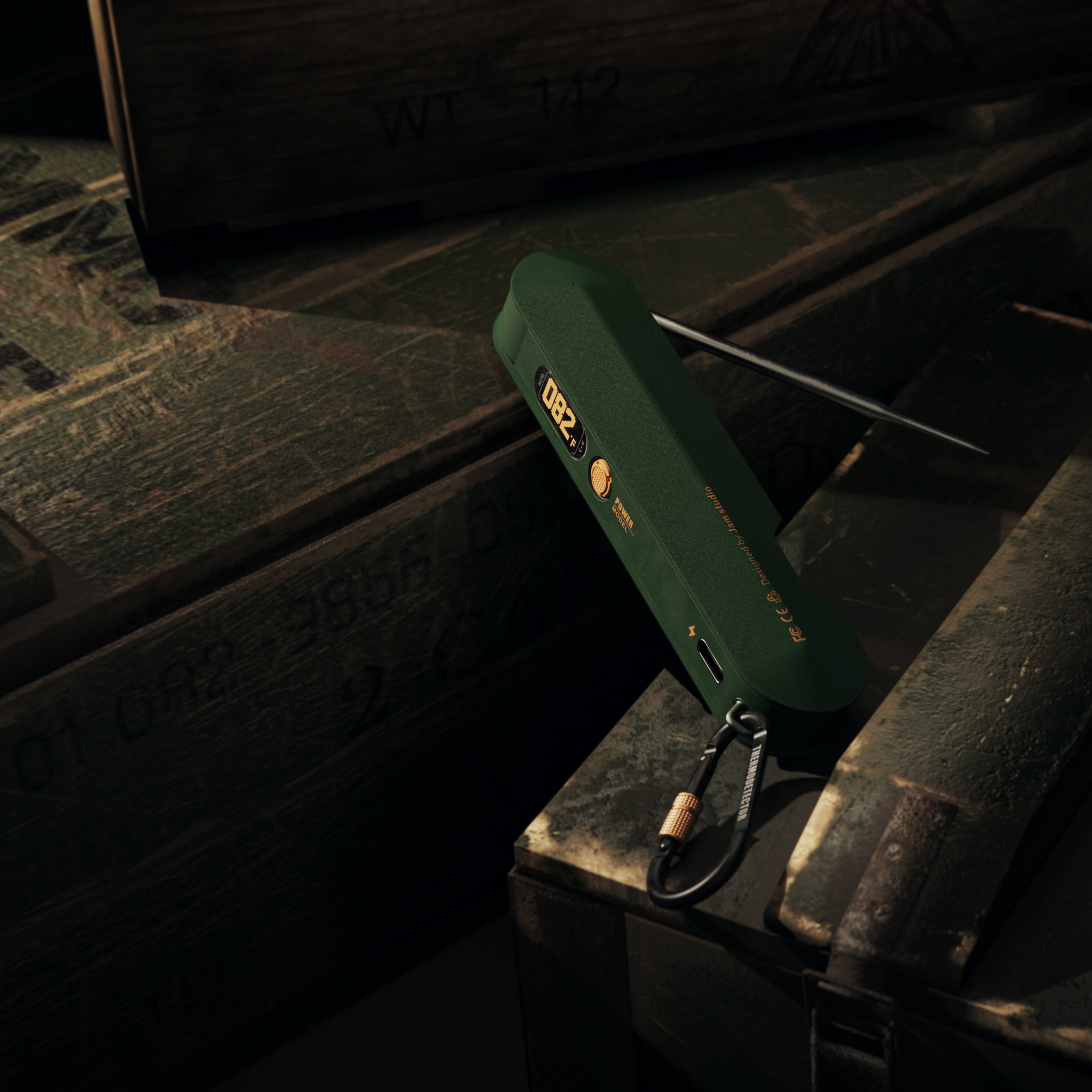 THORN，thermometer，food，Innovative design，Outdoor style，military style，product design，