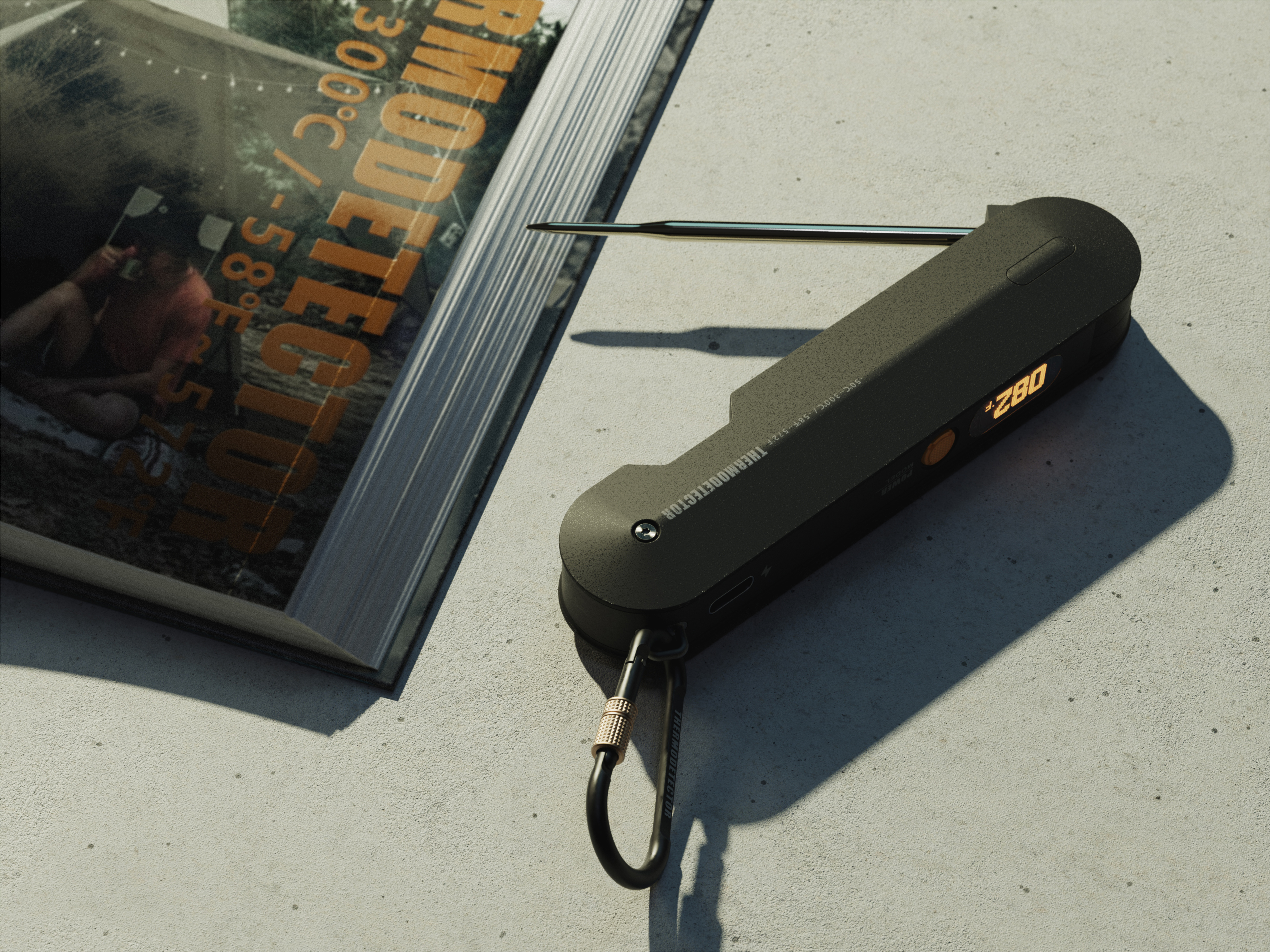 THORN，thermometer，food，Innovative design，Outdoor style，military style，product design，