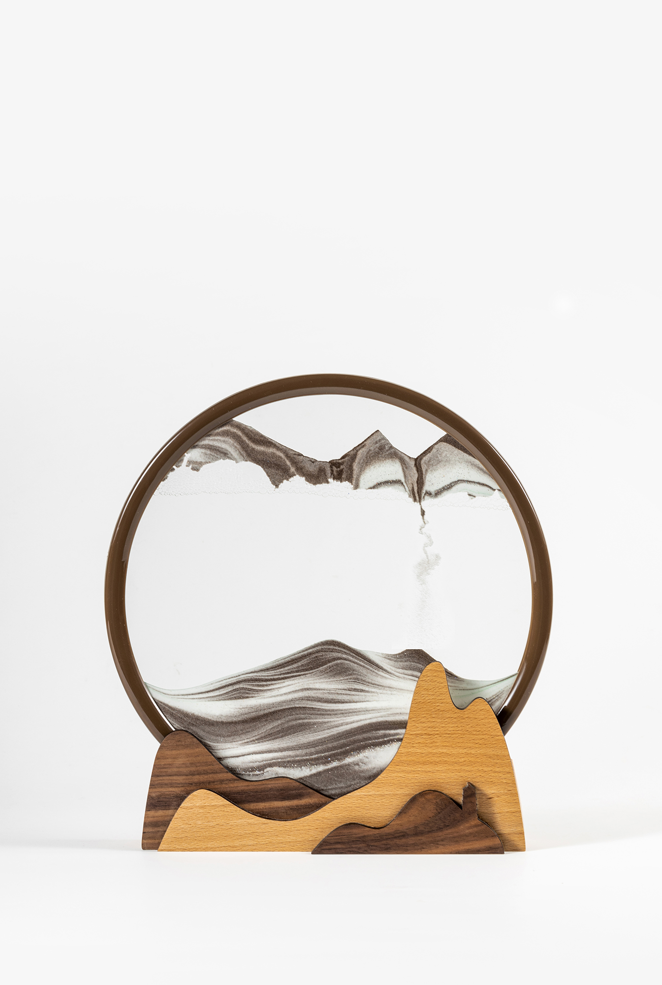 Red deer，Sand painting hourglass，High mountains and flowing water，