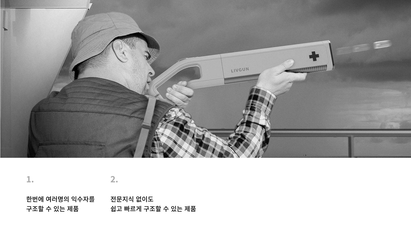 Appearance design，delicate，Water Rescue Gun，product design，Inspired design，Life saving products，