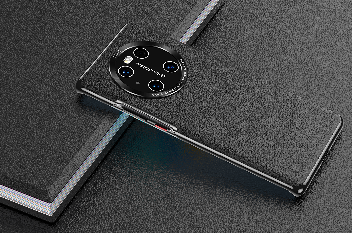 Mobile phone shell leather pattern lighting exercise，