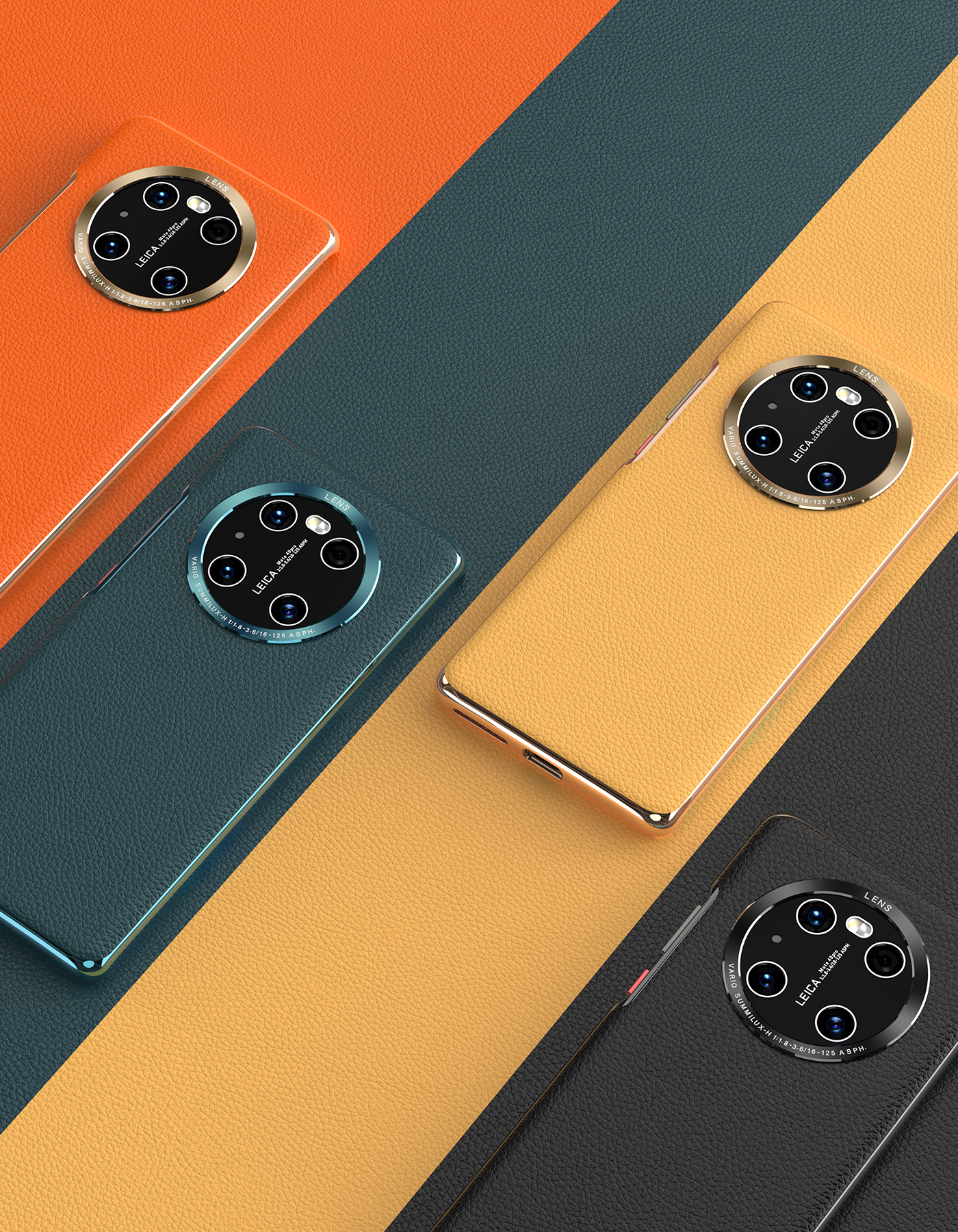 Mobile phone shell leather pattern lighting exercise，