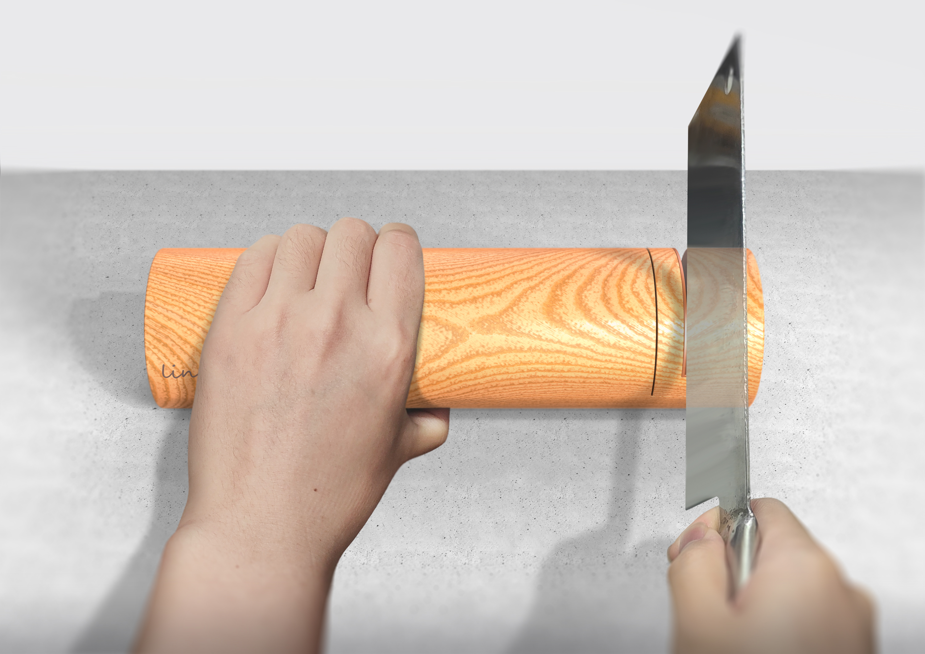 Shocked! The wood didn't cut, but the knife sharpened.，sawing wood，Knife sharpener，sharpen your knife like sawing wood，wood，sharpening stone，Kitchen supplies，