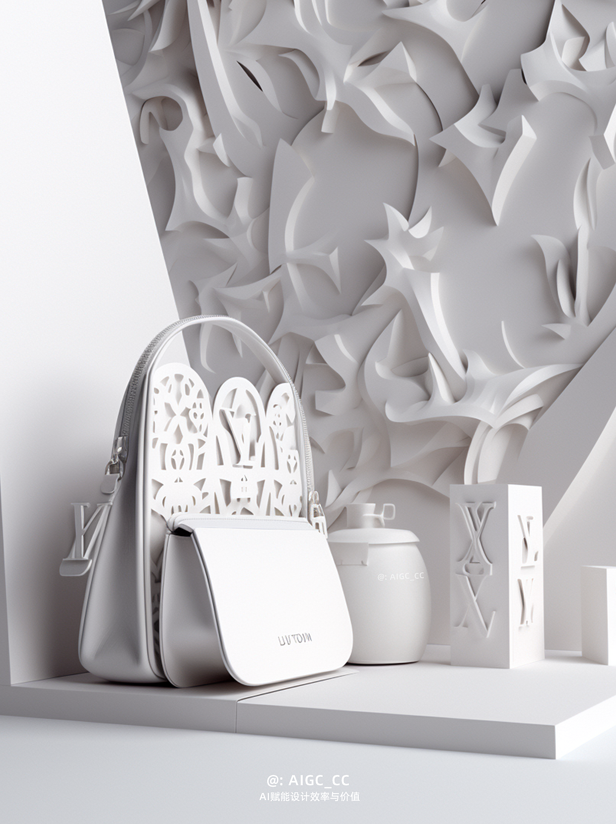 Handbag design，Paper-cut art，