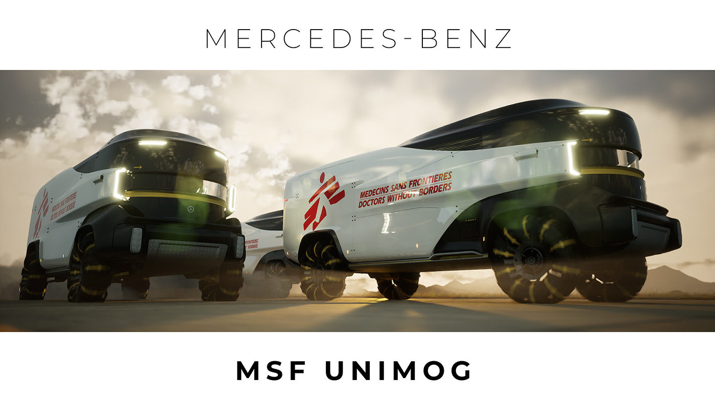 Benz，Rescue vehicle，Appearance design，shanty car，high-end，