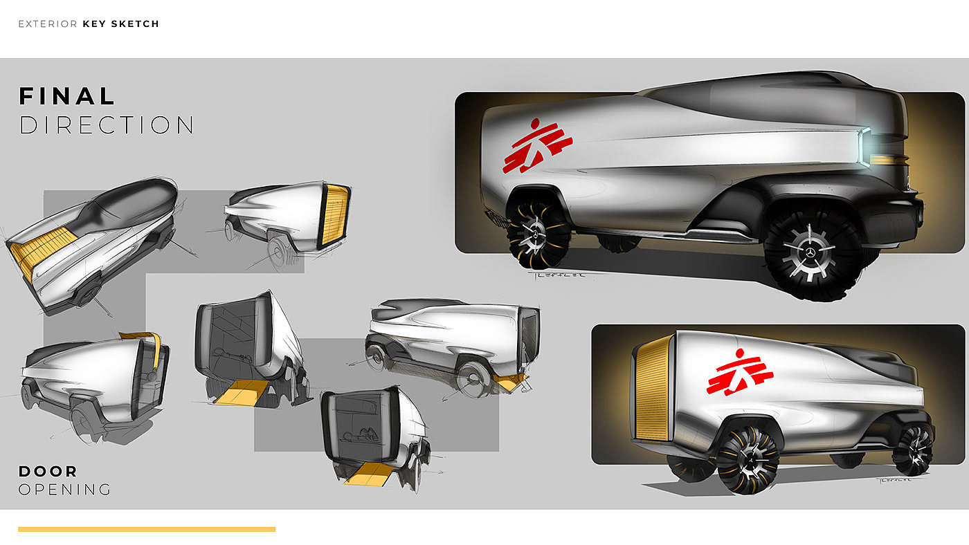 Benz，Rescue vehicle，Appearance design，shanty car，high-end，