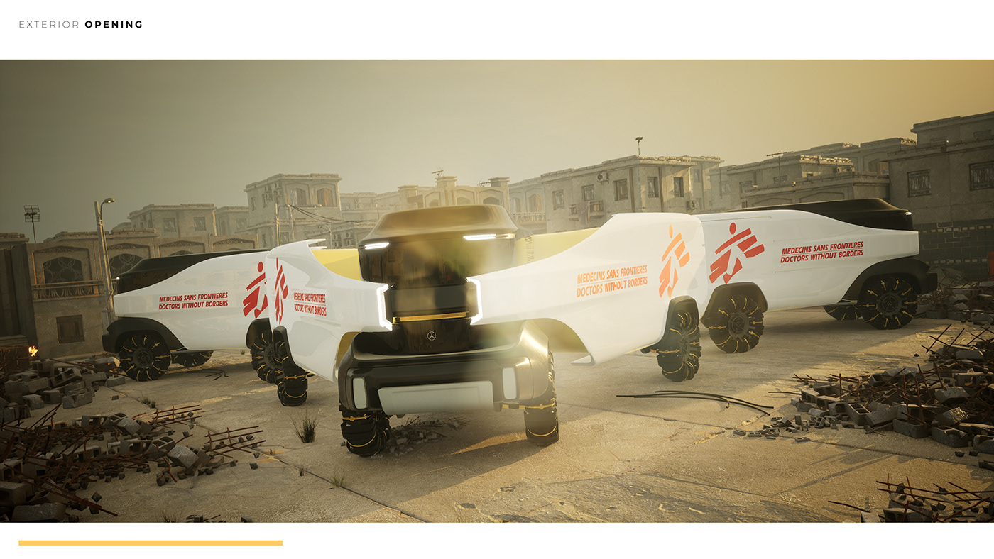 Benz，Rescue vehicle，Appearance design，shanty car，high-end，