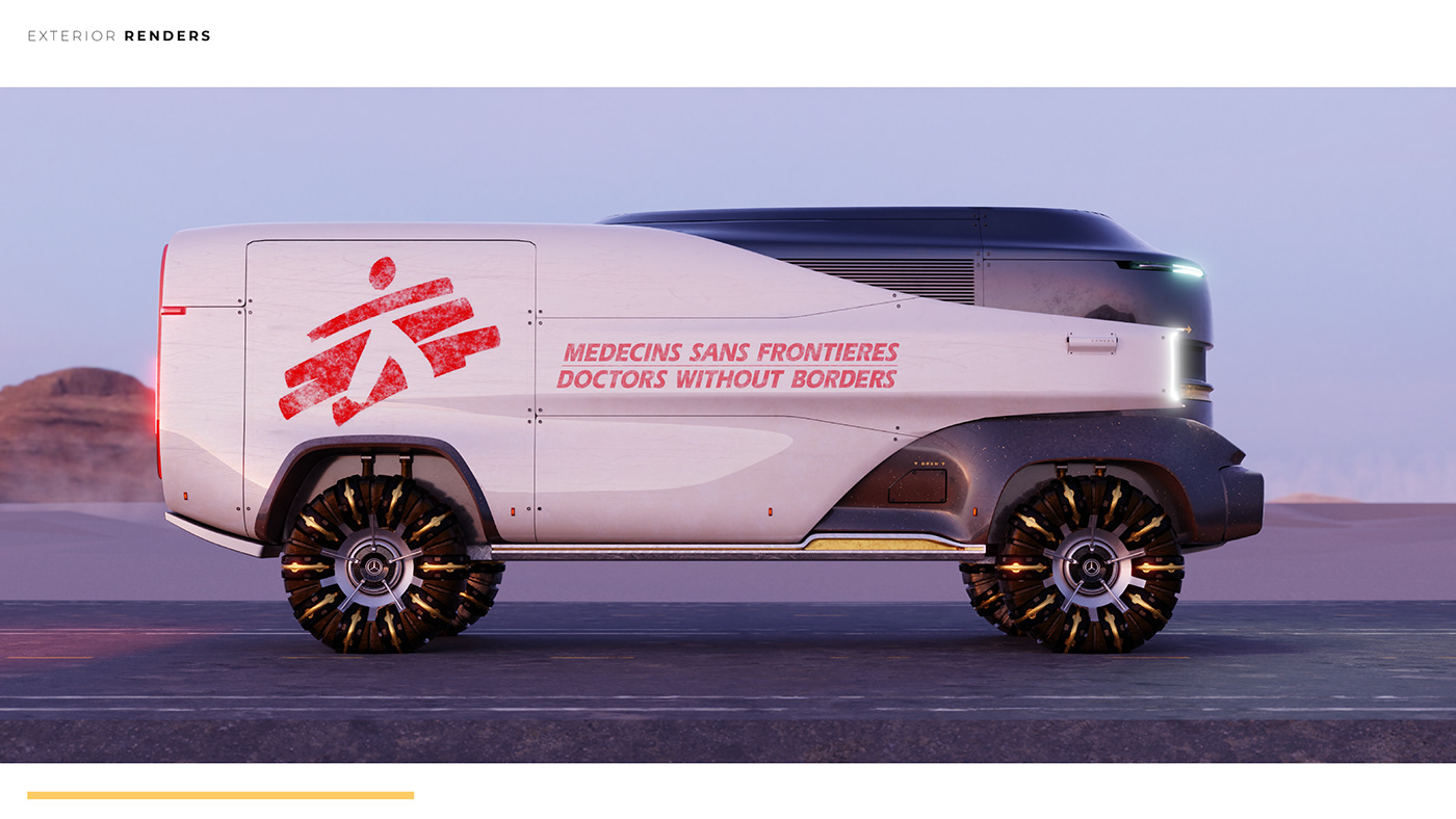 Benz，Rescue vehicle，Appearance design，shanty car，high-end，
