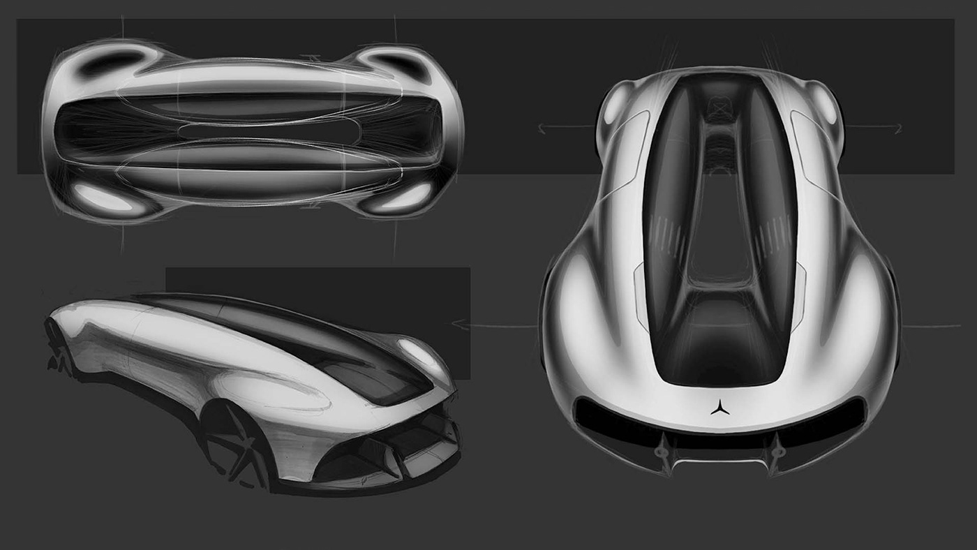 Benz，Sports car，Appearance design，Cool，future，concept，