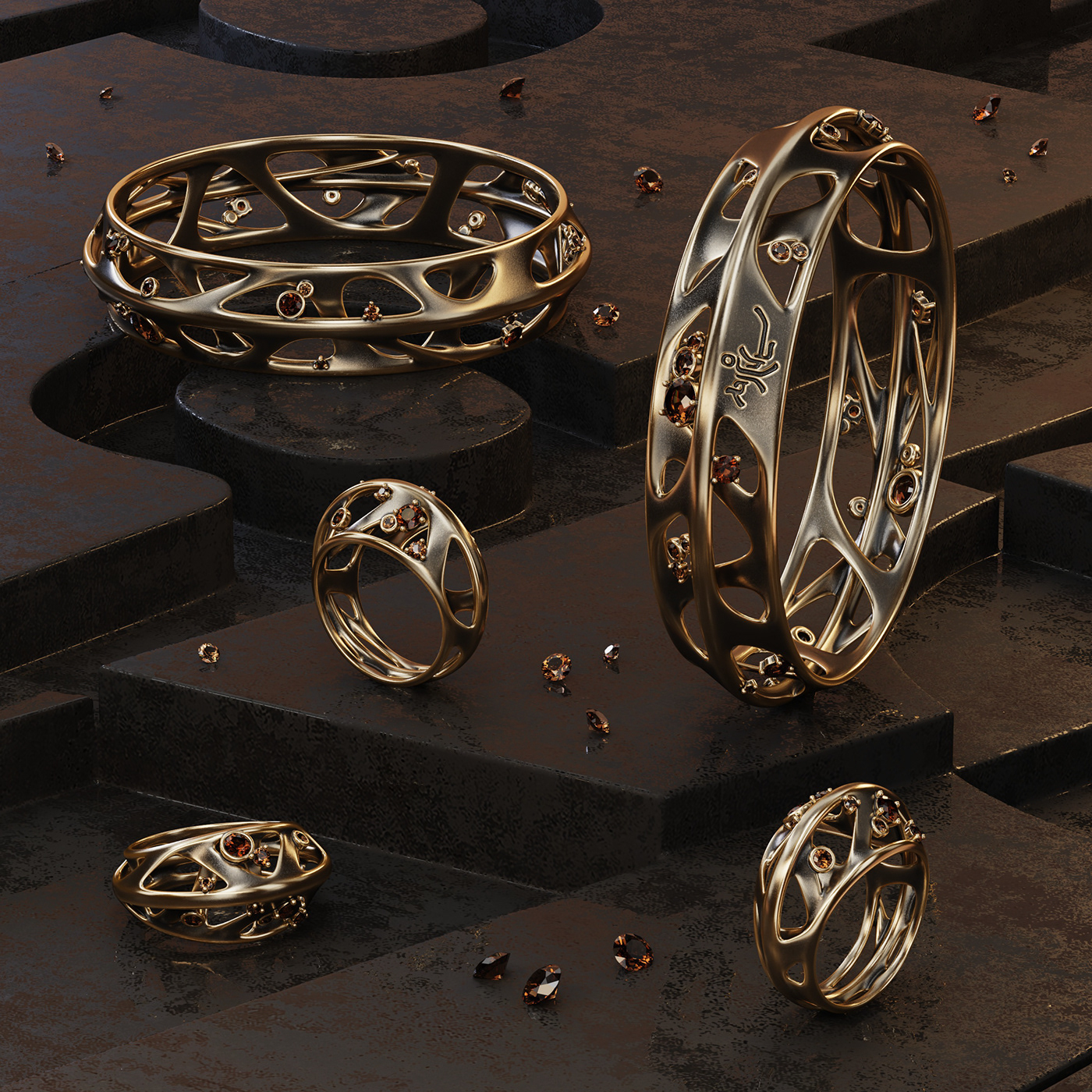 3d，Jewellery，Jewelry design，product design，Ring，Model，Bracelet，