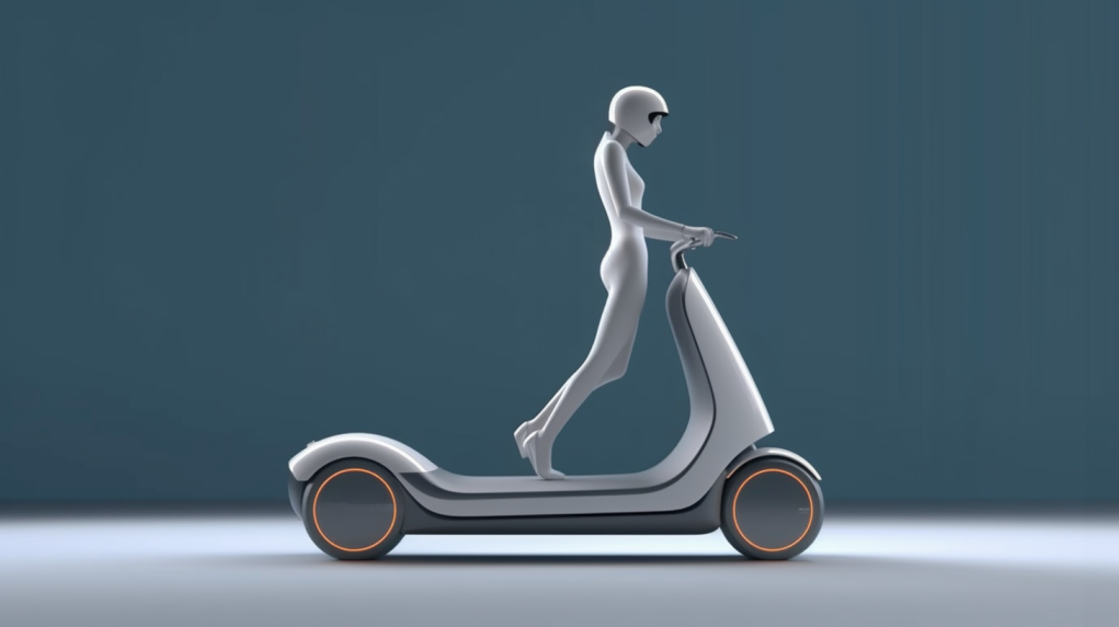 ai，Electric scooter，white，Simplicity，vehicle，