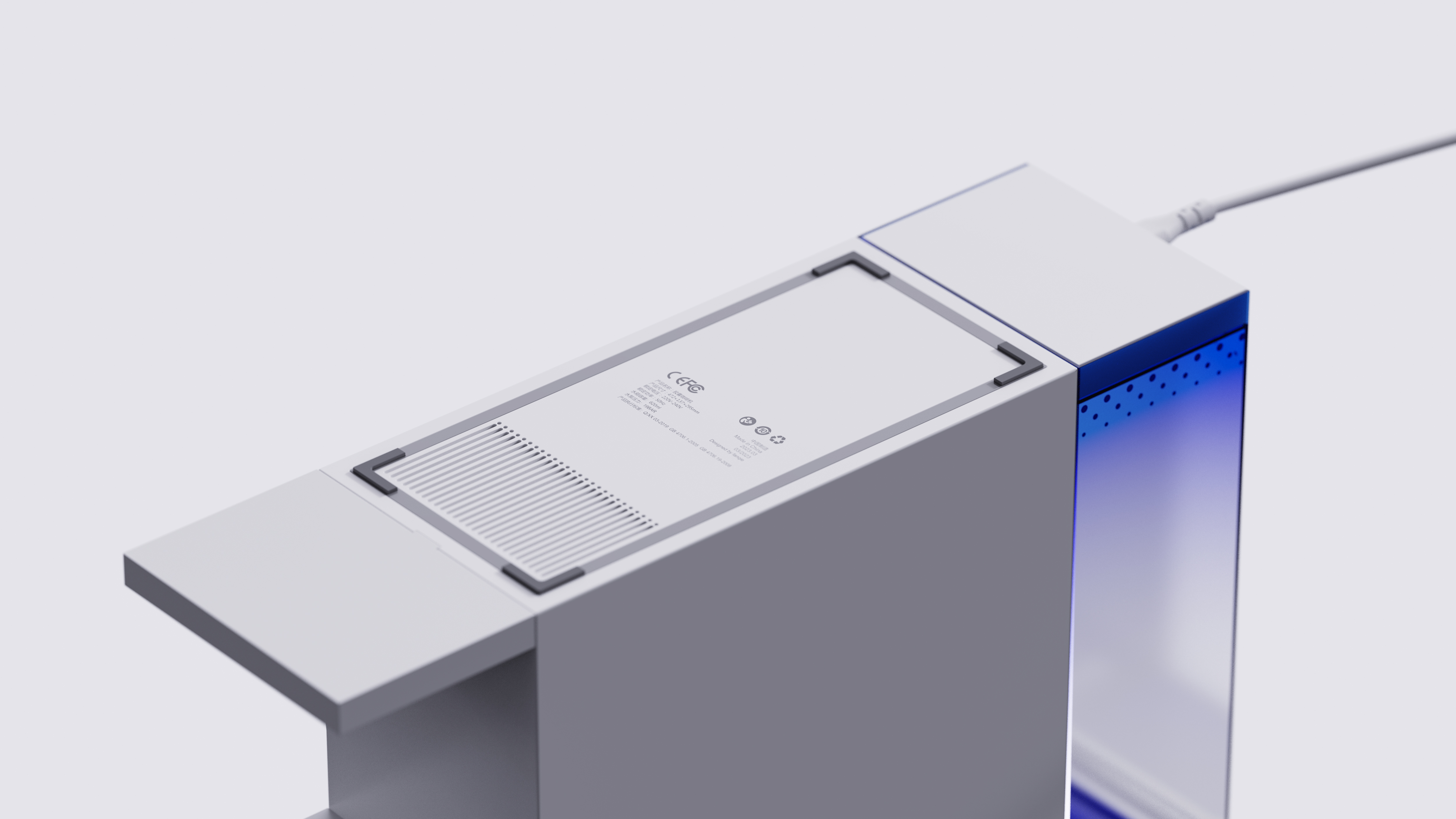 Coffee machine，capsule，geometry，Gradual change，Klein Blue，modern stylish，