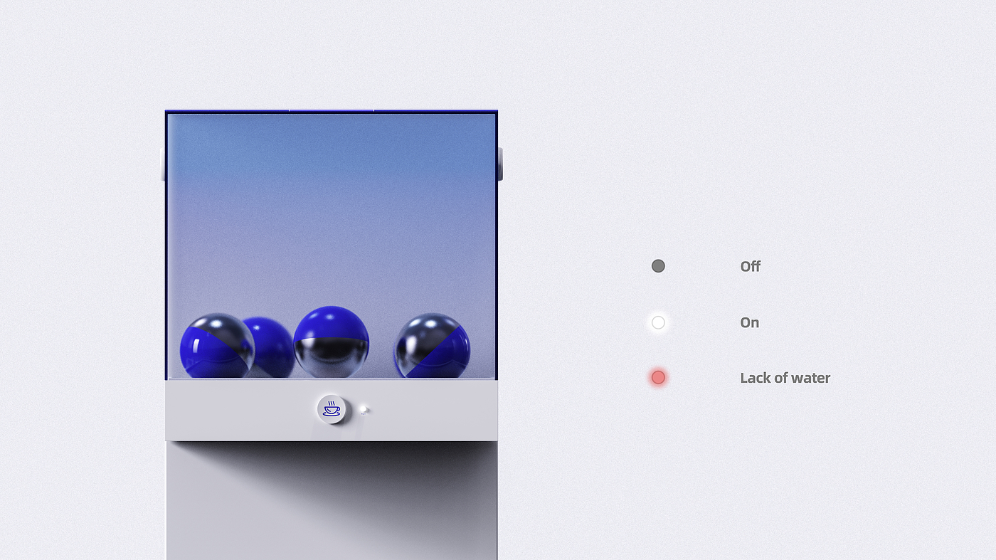 Coffee machine，capsule，geometry，Gradual change，Klein Blue，modern stylish，