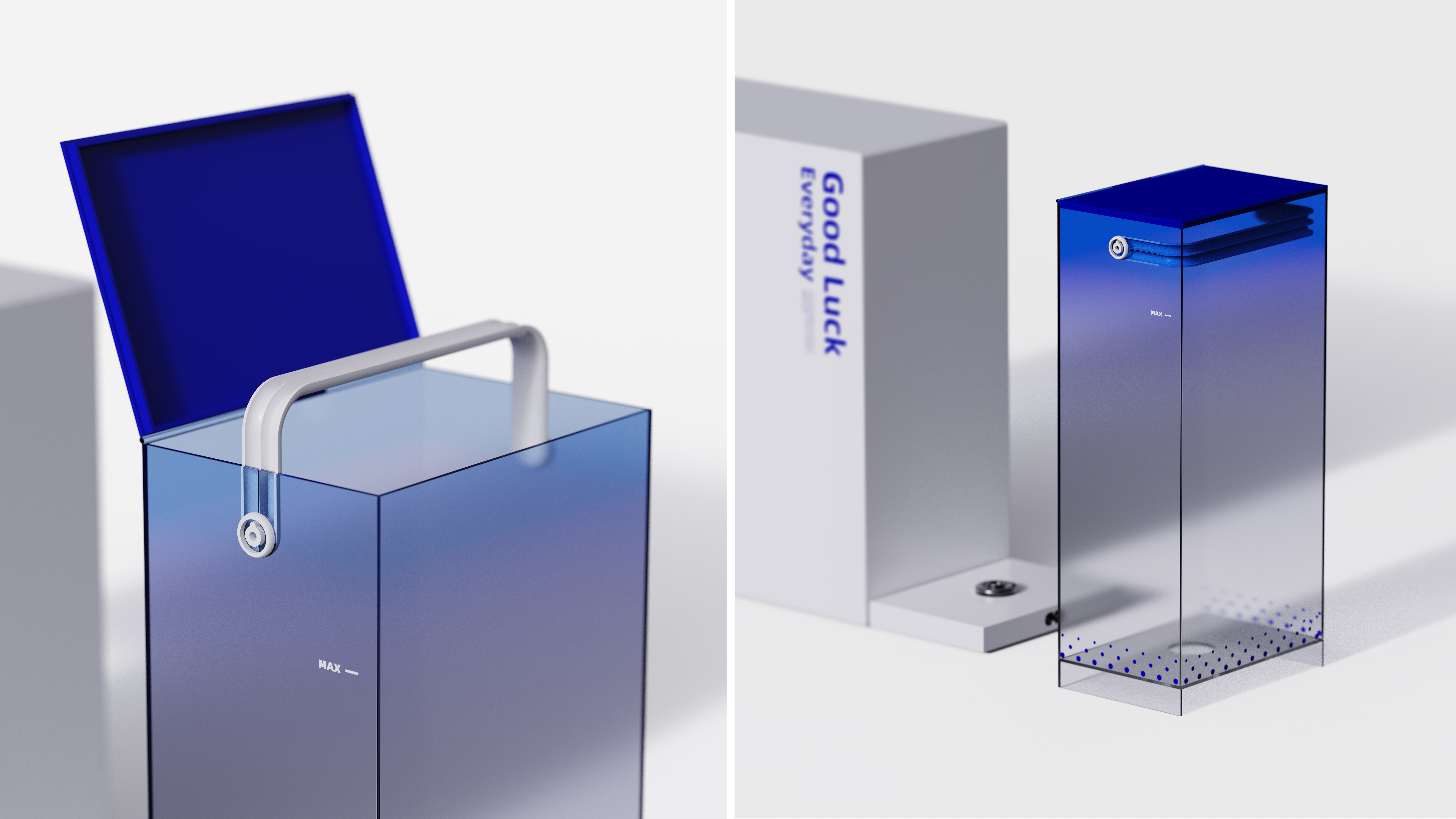 Coffee machine，capsule，geometry，Gradual change，Klein Blue，modern stylish，