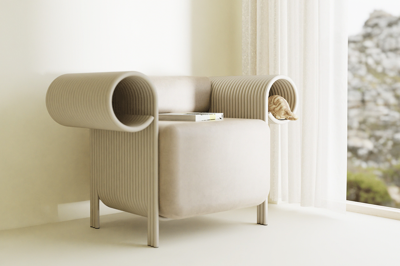 Armchair，furniture design ，furniture，FLOW SOFA，SUNRUI，