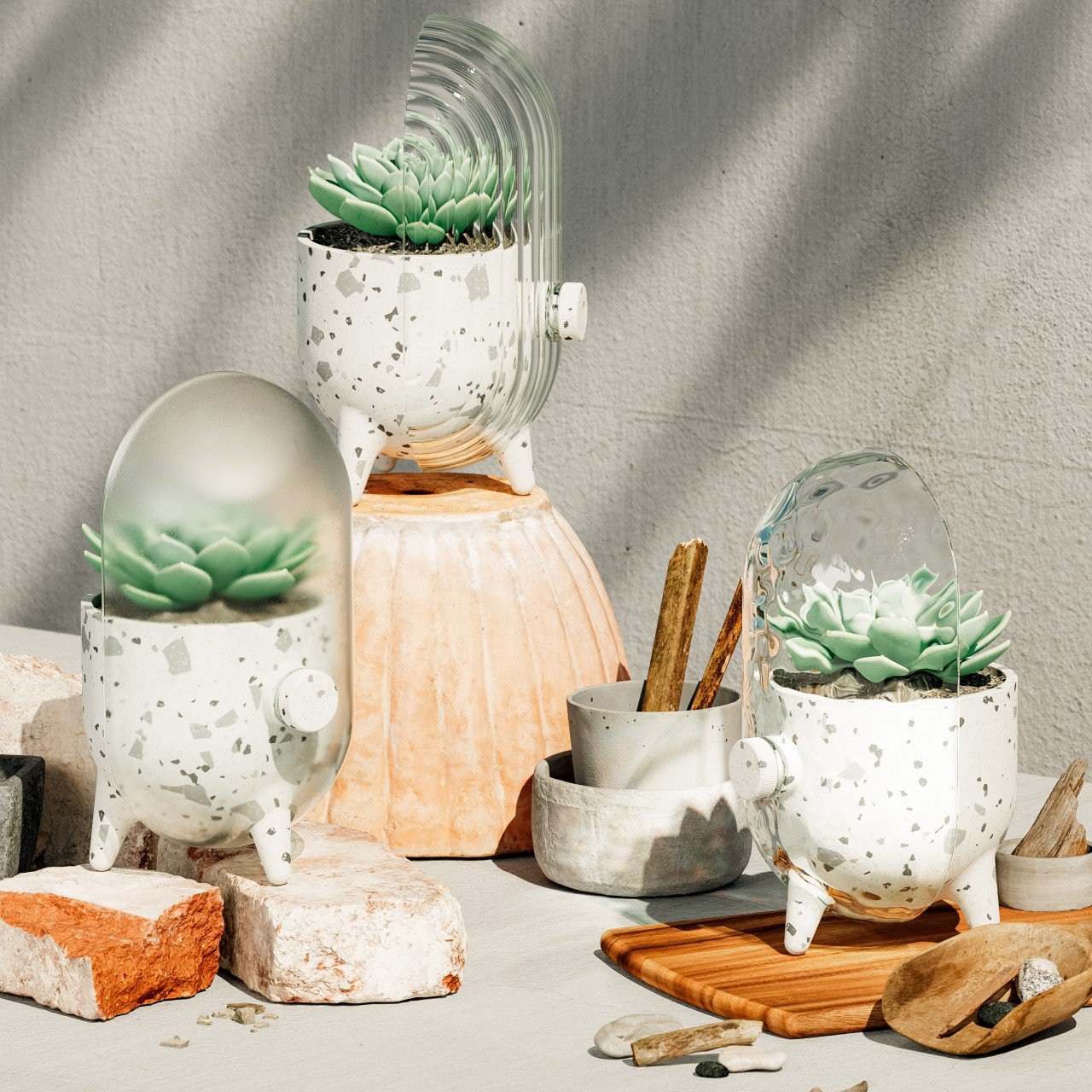 Odd Pot，Flowerpot，decorate，Terrazzo，indoor flower pot，Botany，gardening，