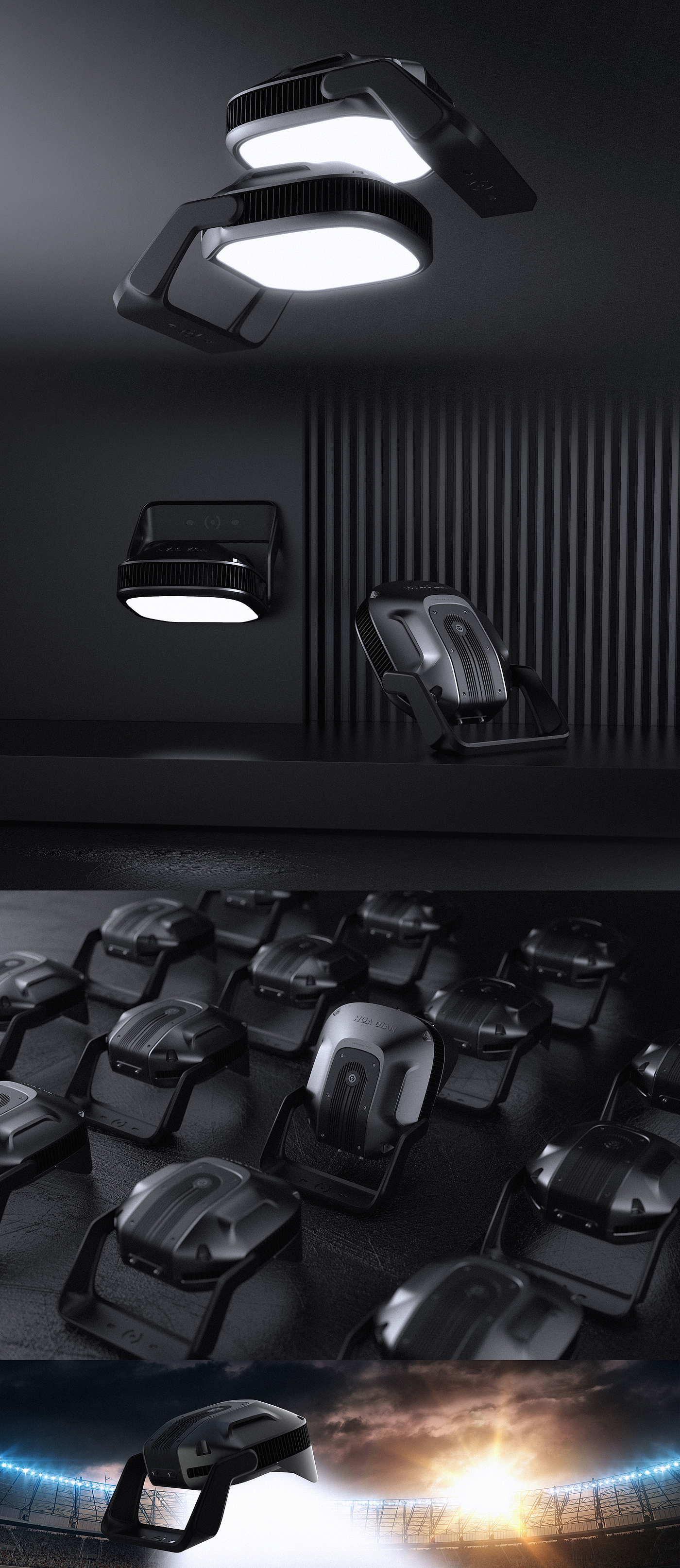 Professional lamps，outdoors，science fiction，future，Stadium lamp，Floodlight，