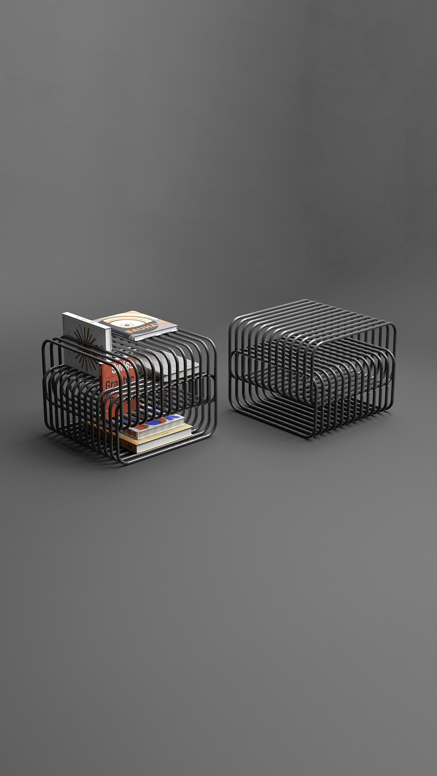 Side table，Receive，bookshelf，