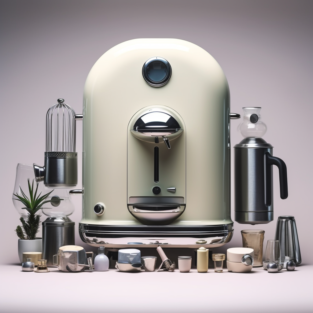 Retro small appliances，AI Empowerment，industrial design，midjourney，