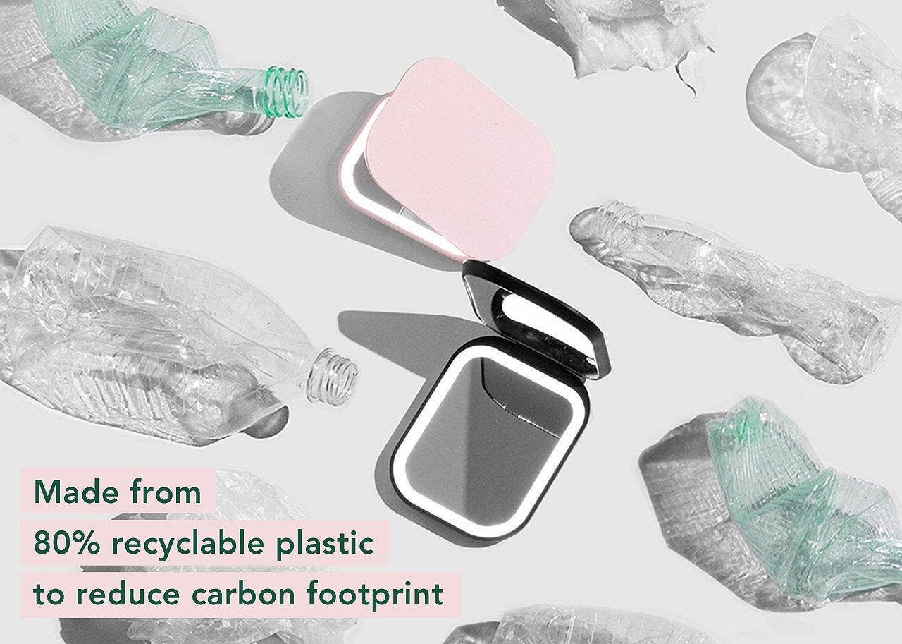 portable source，Appearance design，product design，delicate，mirror，Cosmetic mirror，portable source，portable battery，