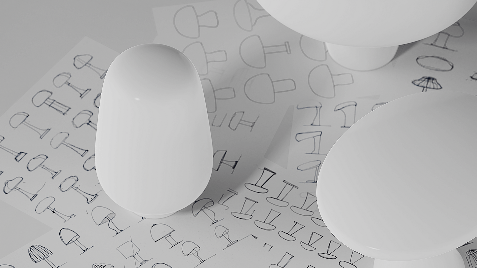 Lighting design，Mushroom，Lamp design，Interior design，natural，product design，