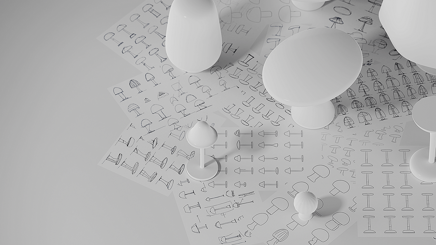 Lighting design，Mushroom，Lamp design，Interior design，natural，product design，