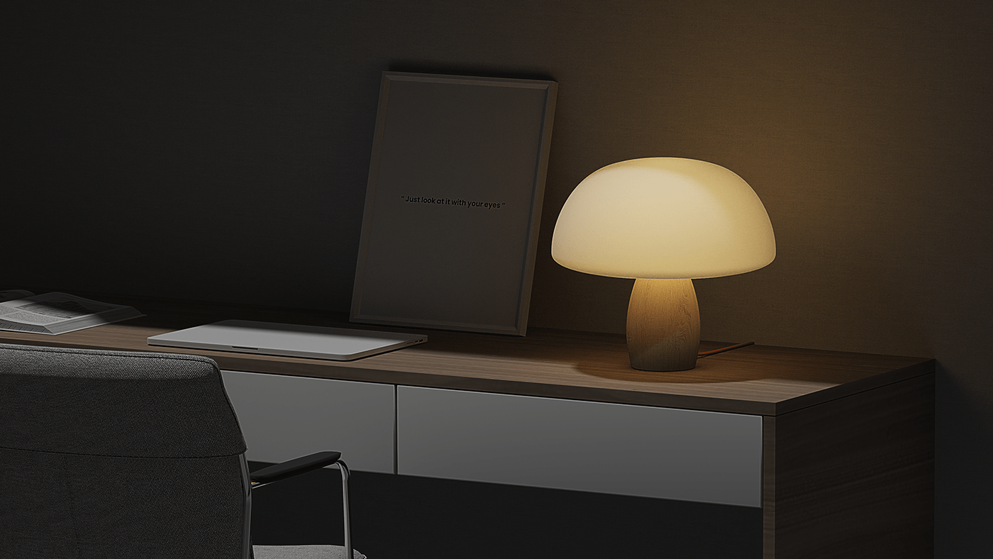 Lighting design，Mushroom，Lamp design，Interior design，natural，product design，