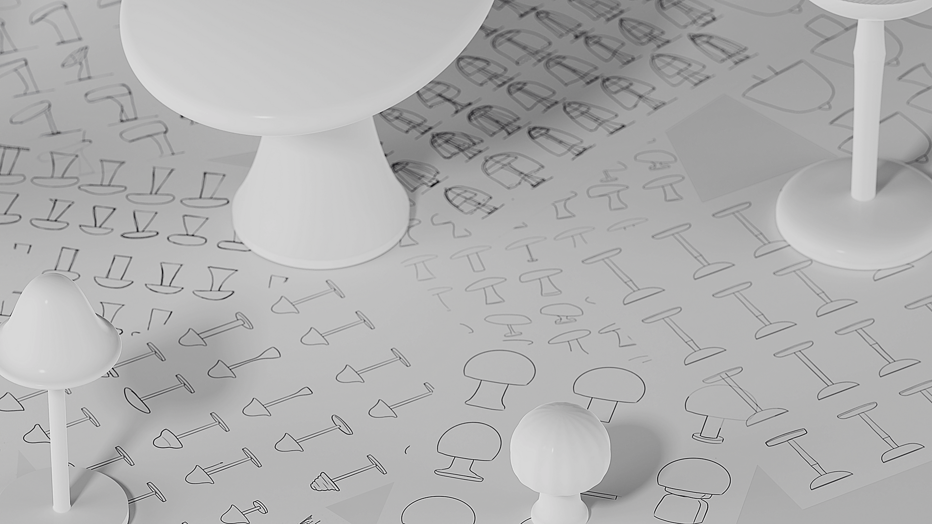 Lighting design，Mushroom，Lamp design，Interior design，natural，product design，