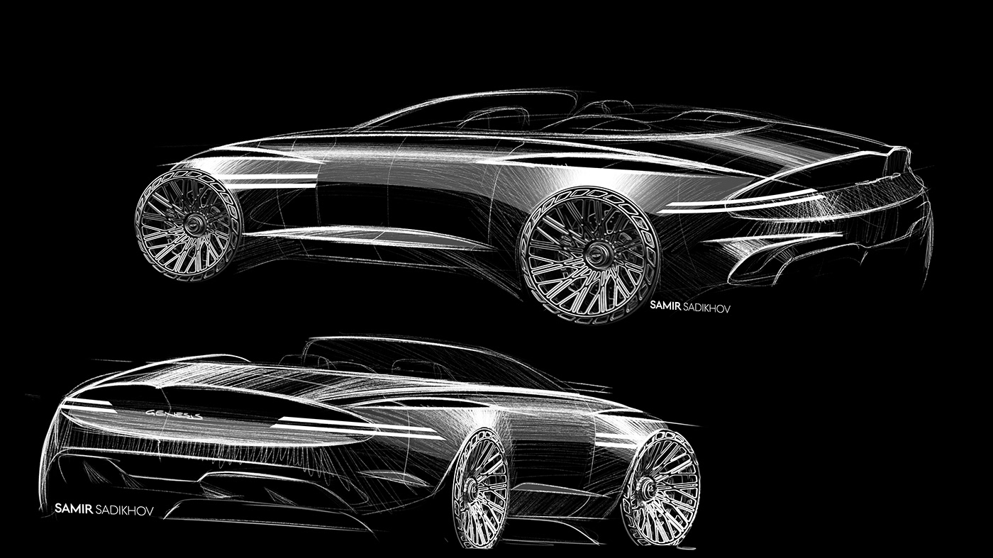 Super car，open car，Genesis X，Automobile design，Concept Car，