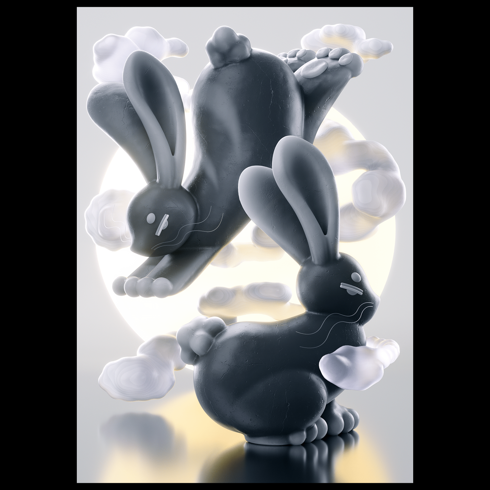 3d，Art，Poster Design ，rabbit，2023，Role design，
