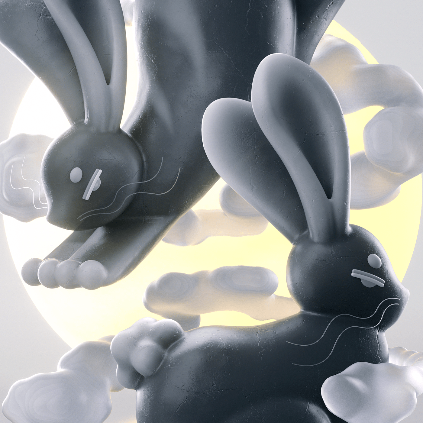 3d，Art，Poster Design ，rabbit，2023，Role design，